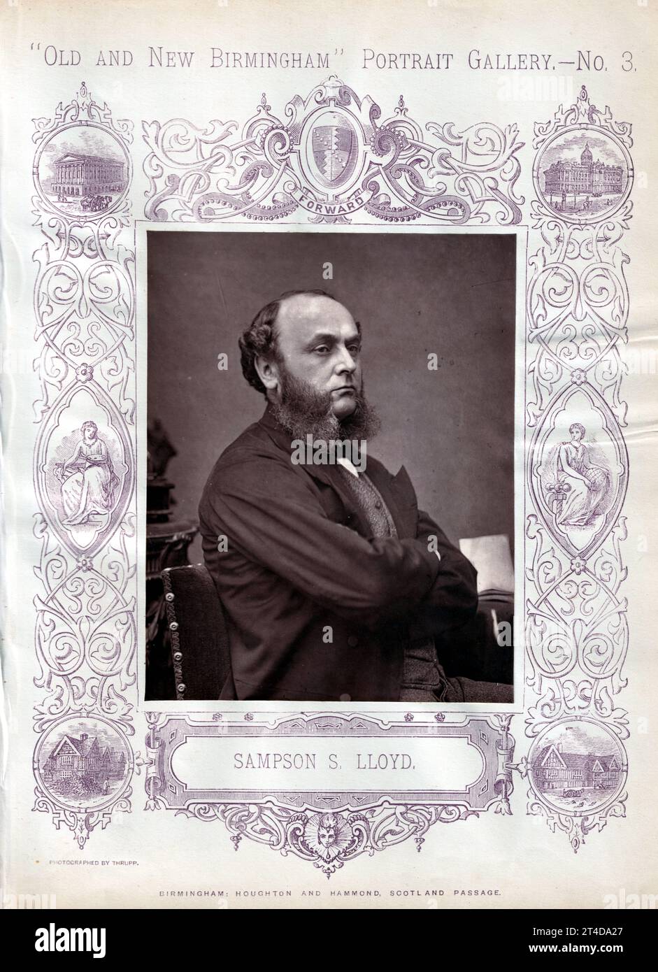 Sampson Samuel Lloyd (1820-1899) di Robert White Thrupp (1821-1907), 'Old and New Birmingham' Portrait Gallery, Houghton and Hammond, 1879. Foto Stock