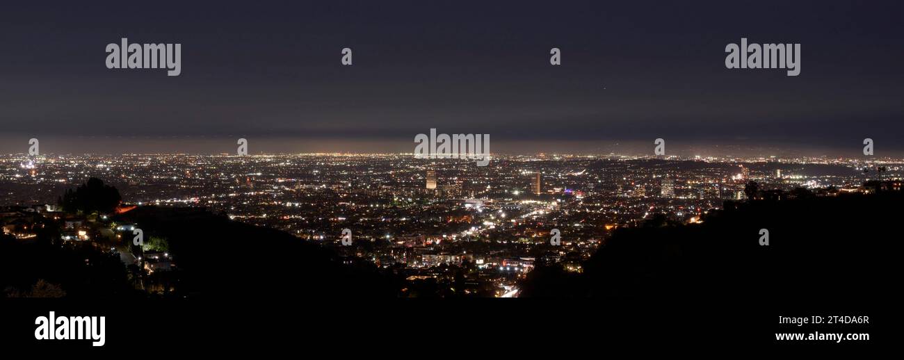 Vista panoramica di Los Angeles (180mp). Oceanus House, Los Angeles, Stati Uniti. Architetto: Pierre De Angelis, 2023. Foto Stock