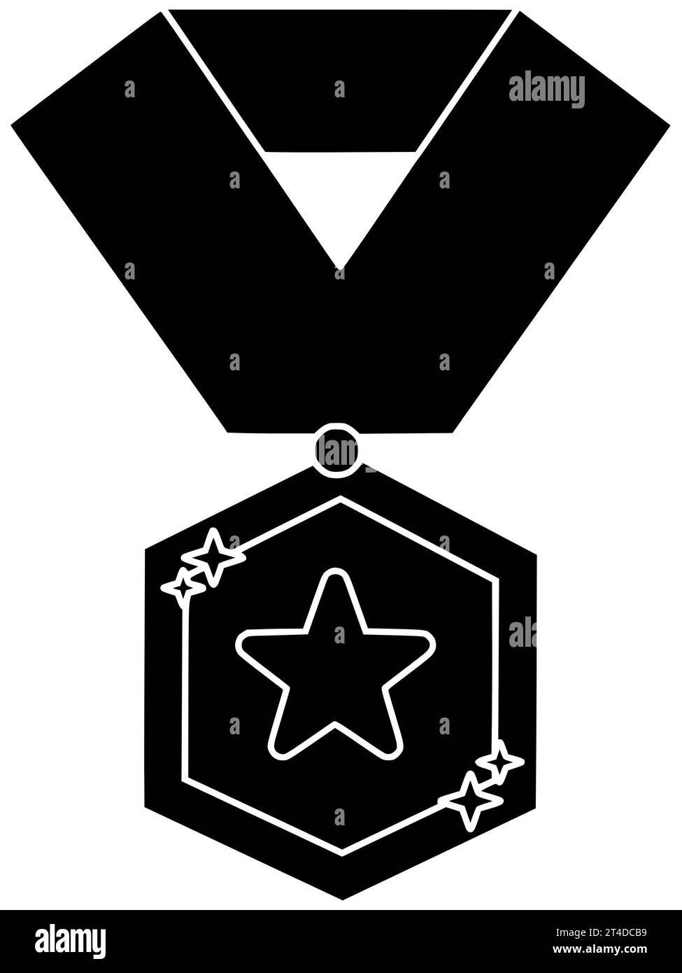 medaglia nera sport silhouette trofeo illustrazione vincitore icona badge logo campione vittoria concorso premio premio premio premio successo onore oro Foto Stock