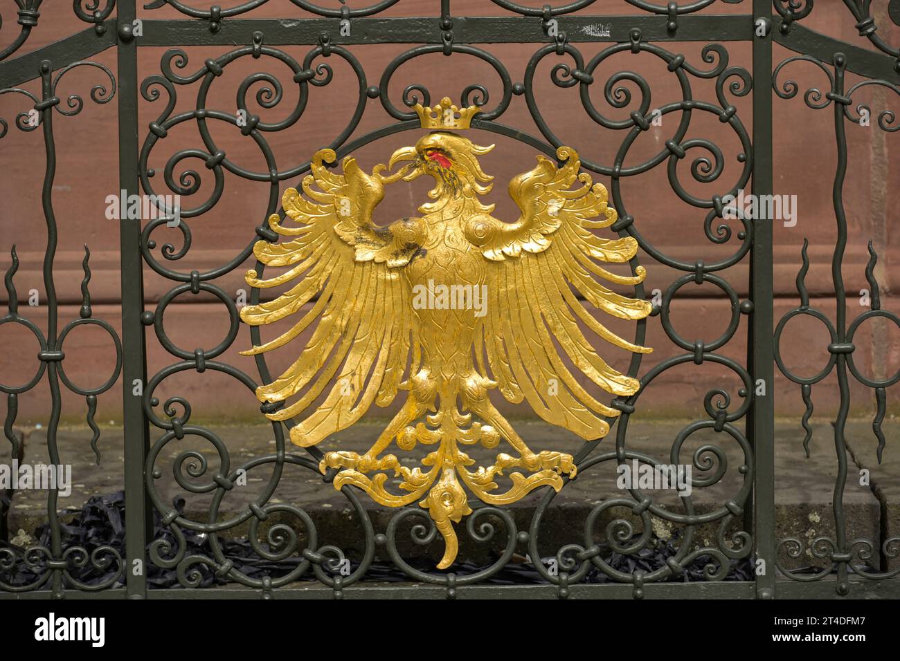 Goldener Adler, Römer, Francoforte, Assia, Deutschland Foto Stock