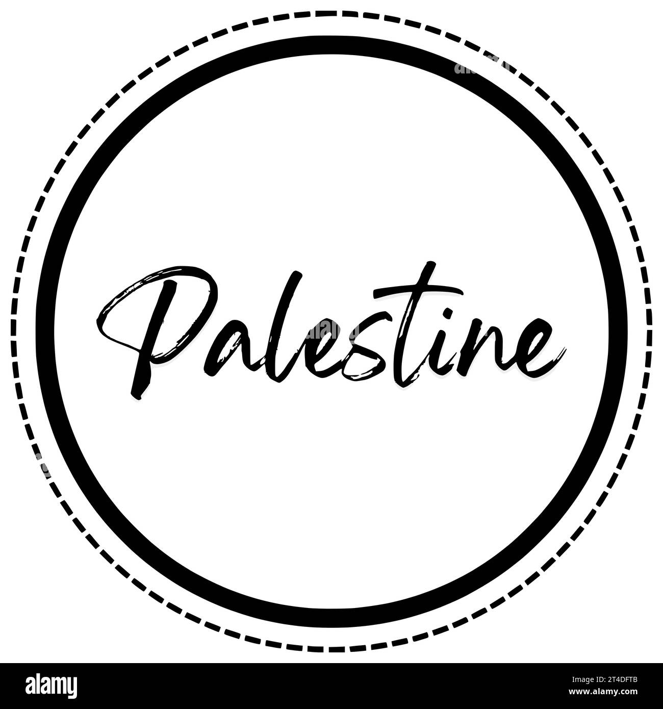 rispetta la silhouette nera della palestina patriottismo illustrazione icona bandiera logo libertà testo tipografia guerra israele indipendenza politica conflitto nazionale Foto Stock