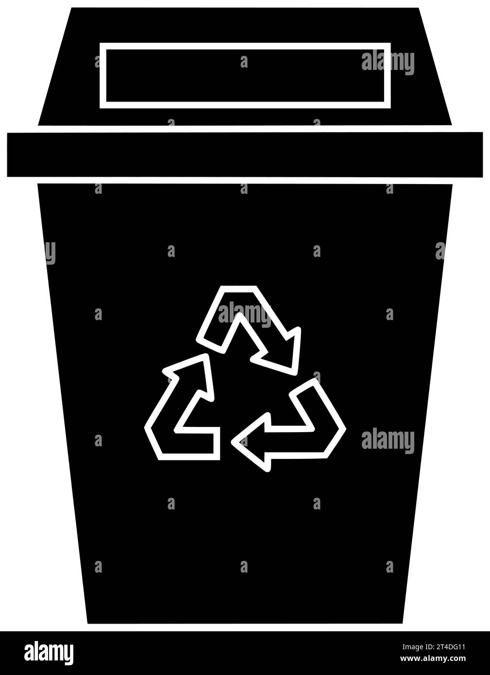 spazzatura nero silhouette spazzatura illustrazione rifiuti icona spazzatura sacchetto di plastica con logo riciclo ecologia contenitore riciclo ambiente spazzatura contenuto inquinante Foto Stock