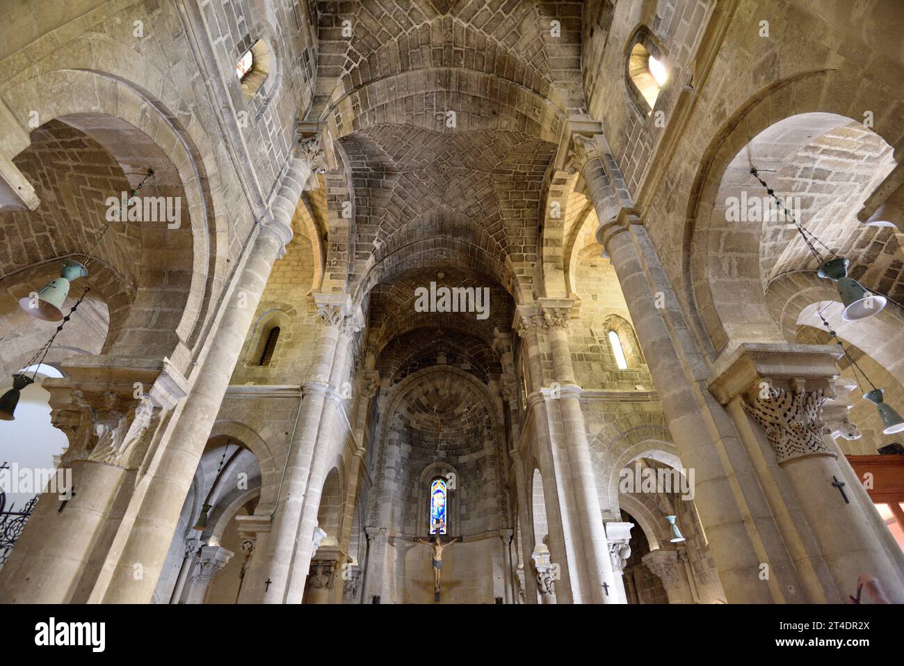 Chiesa di San Giovanni Battista interno, Matera, Basilicata, Italia Foto Stock