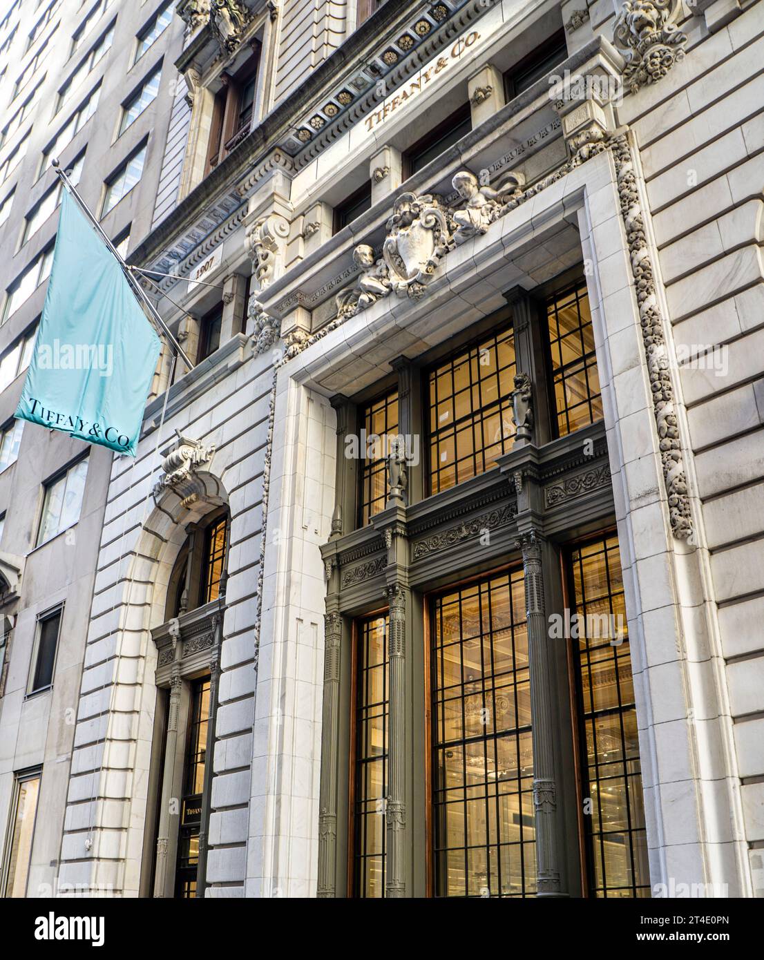 Tiffany & Co., 37 Wall Street, New York City, New York, USA Foto Stock