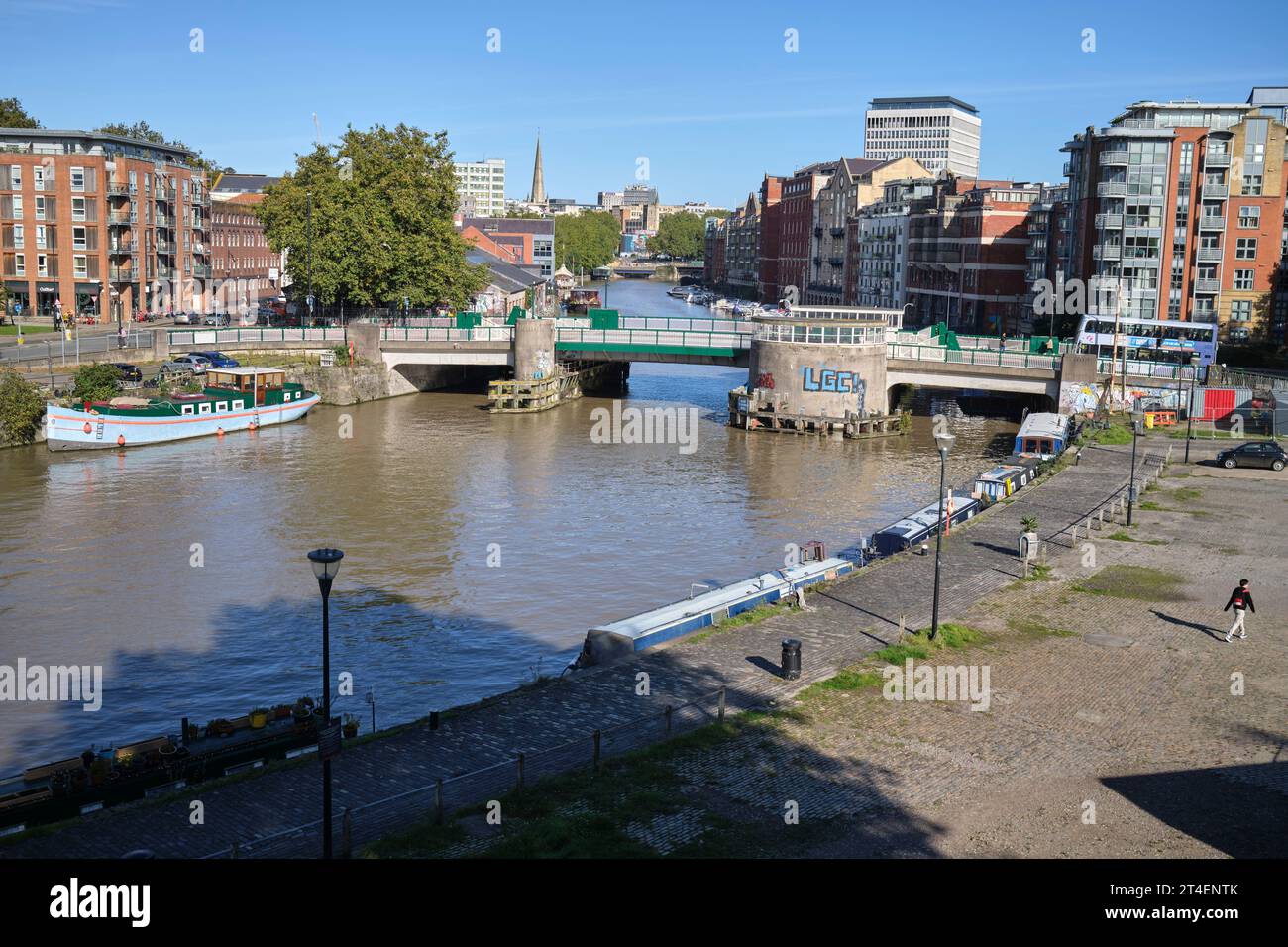 Redcliffe Bascule Bridge Bristol Somerset Inghilterra Regno Unito Foto Stock