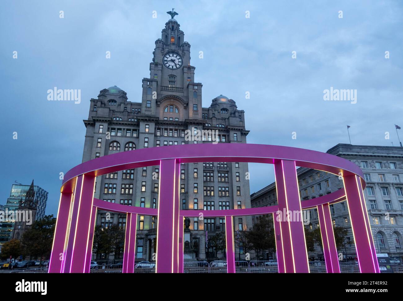 River of Light Liverpool 2023 United by Music Yellow Studio Foto Stock
