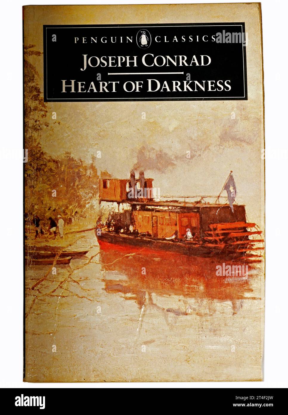 Joseph Conrad - il cuore dell'oscurità. Copertina del libro su sfondo bianco. Foto Stock