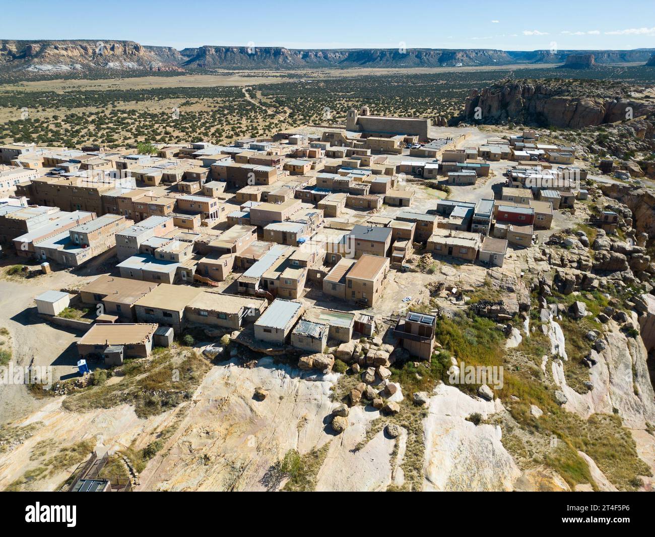 Acoma Pueblo, Historic Native American Mesa Dwellings, NEW MEXICO Foto Stock