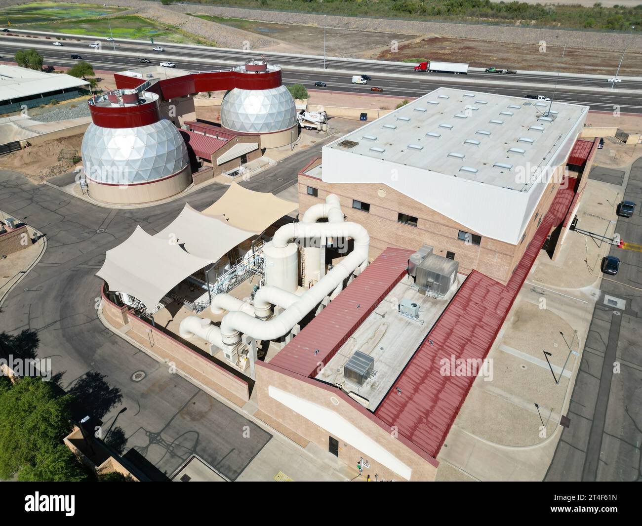 Stabilimento NWWRF per la bonifica delle acque della città di Mesa, Arizona, Stati Uniti Foto Stock