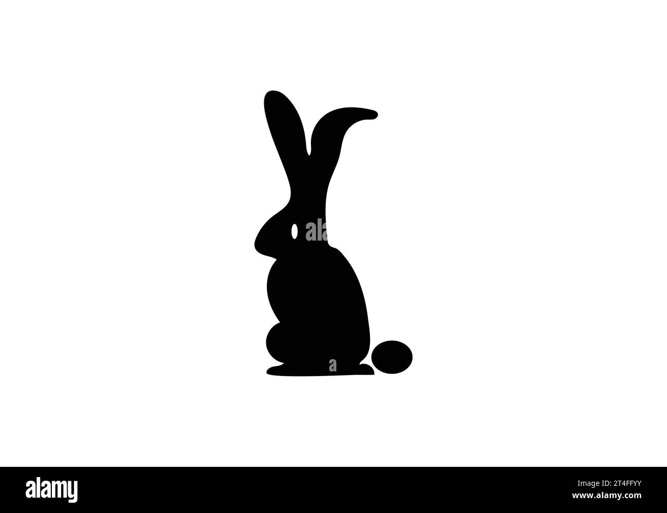 Stile minimalista, semplice disegno illustrativo con icona coniglio Illustrazione Vettoriale