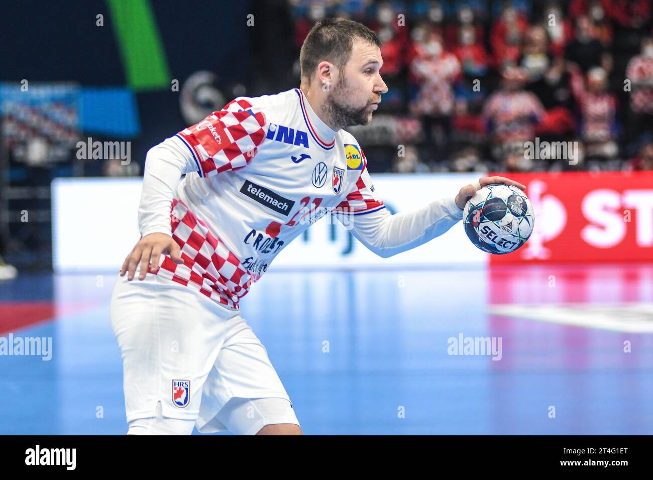 Ivan Cupic (Croazia). EHF Euro 2022. Foto Stock