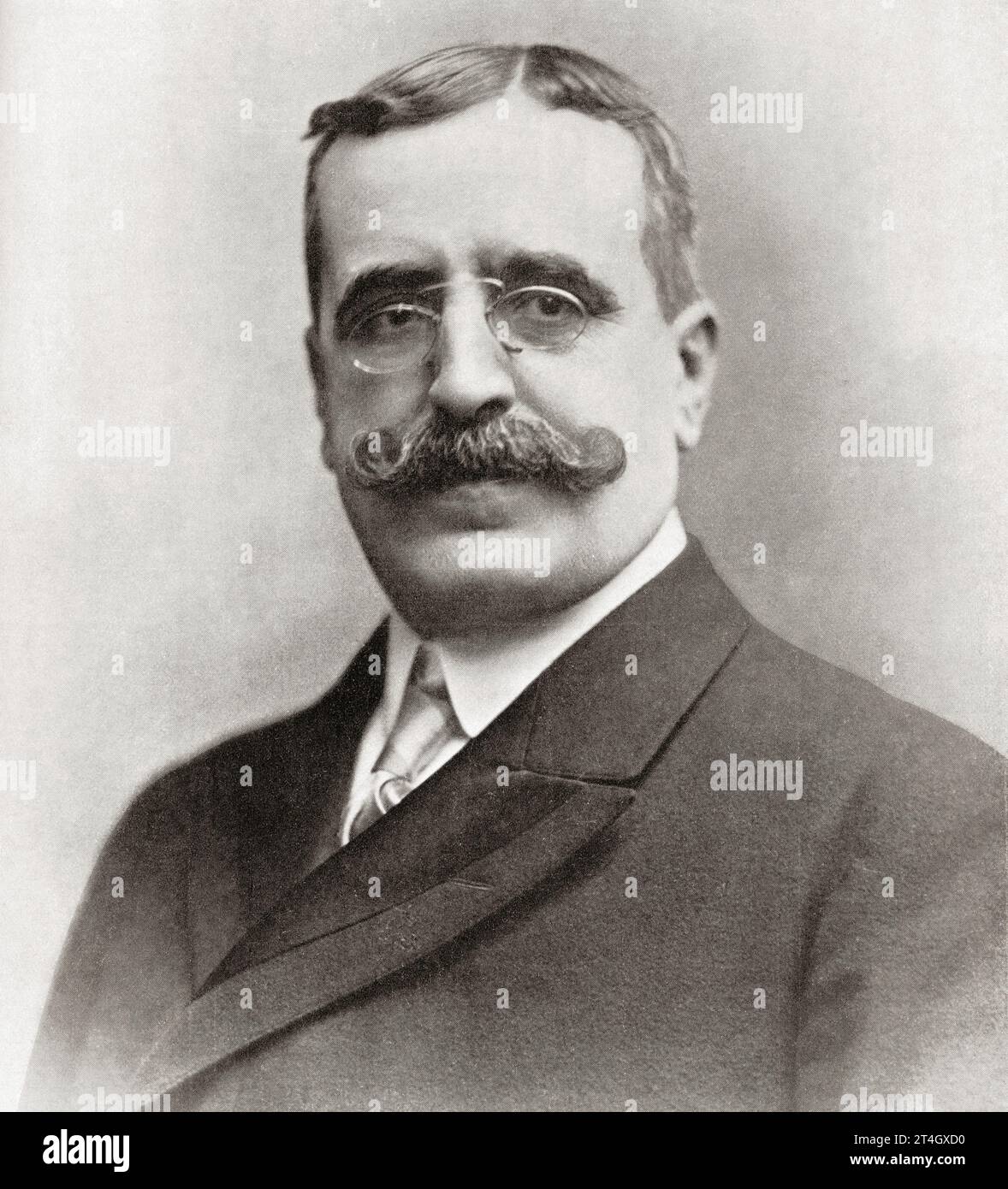 José Canalejas y Méndez, 1854–1912. Politico spagnolo, primo Ministro della Spagna. Da Mundo grafico, pubblicato nel 1912. Foto Stock