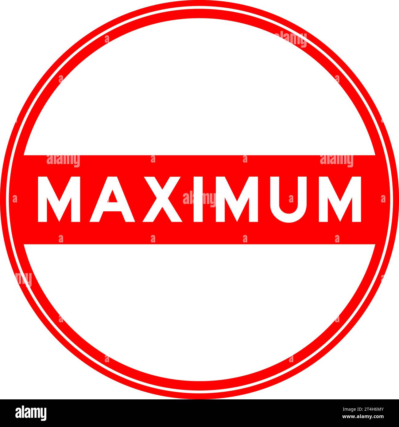 Adesivo sigillante rotondo nero in parola Maximum su sfondo bianco Illustrazione Vettoriale