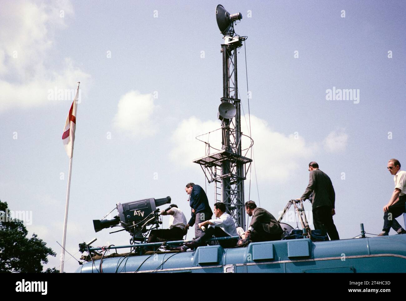 ATV Outside broadcast Vehicle, Royal Agricultural Society of England show, The Royal Show, Stoneleigh, Warwickshire, Inghilterra, REGNO UNITO 1967 Foto Stock