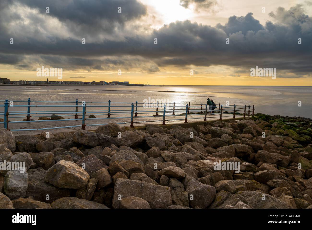 Luce autunnale di Morecambe Bay. Foto Stock