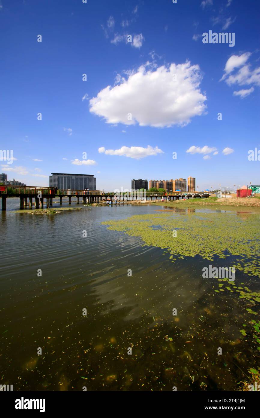 Splendido scenario della città, primo piano di foto Foto Stock