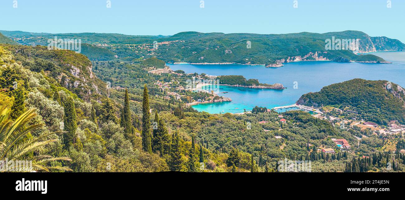 Panoramica di Corfù. Grecia Foto Stock