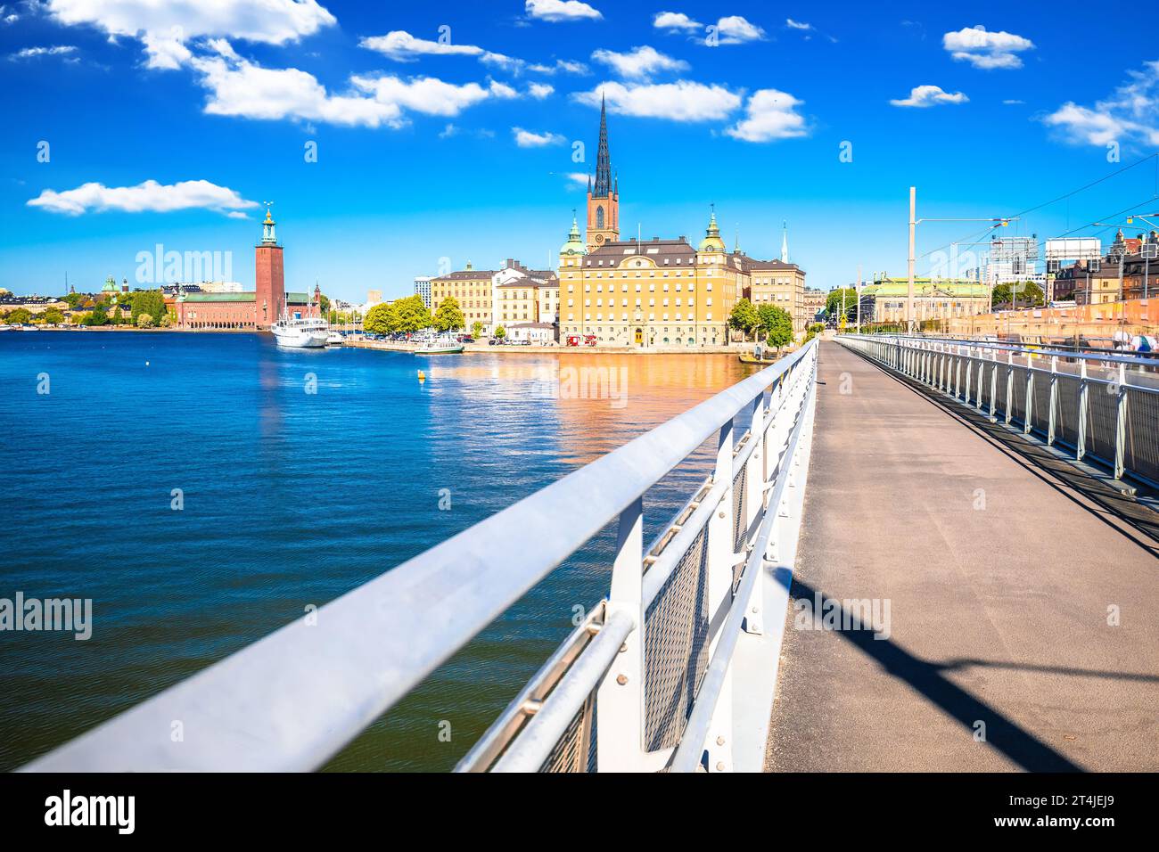 Vista sui monumenti storici della città di Stoccolma, capitale della Svezia Foto Stock