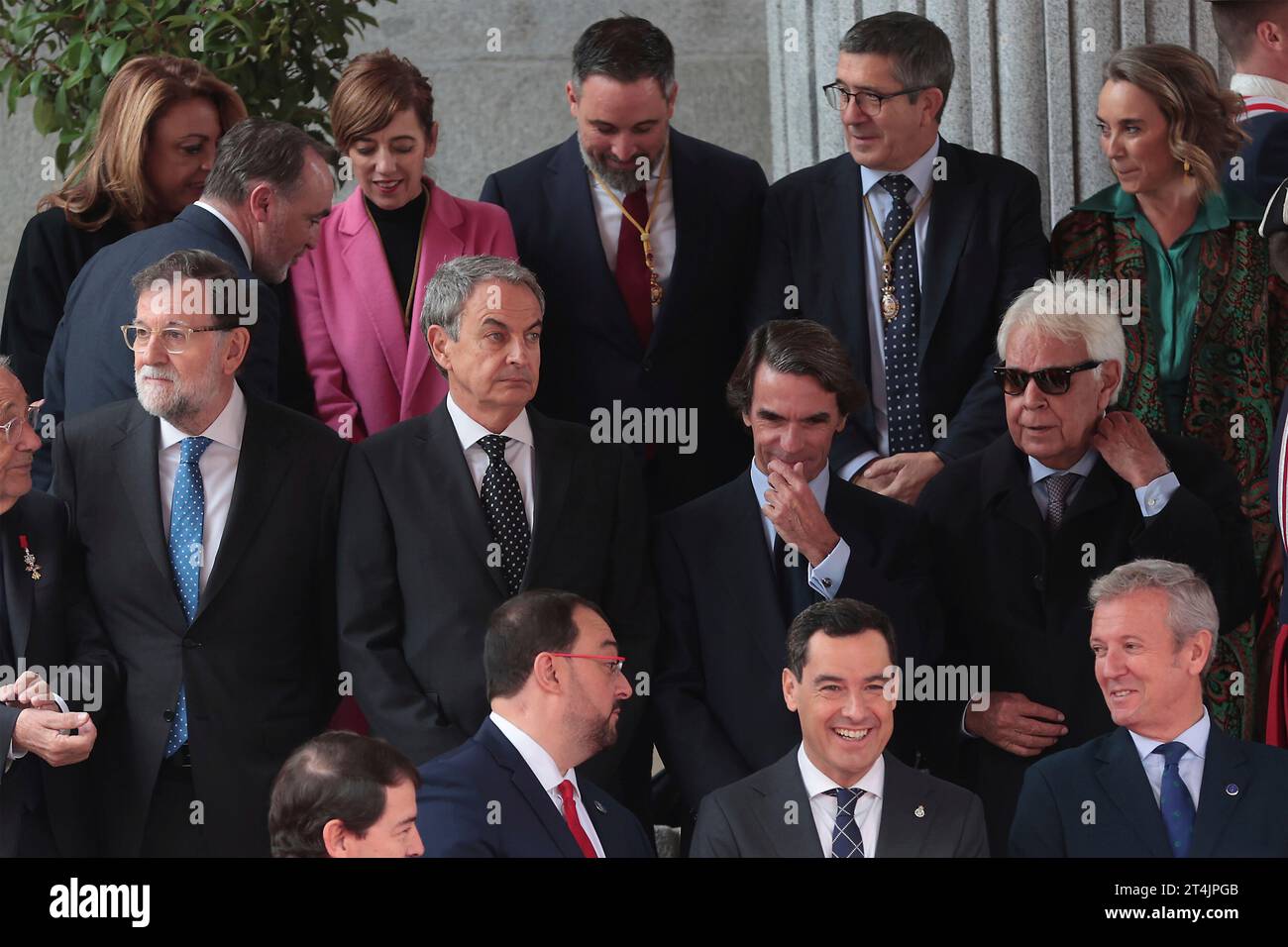 Madrid Spagna; 10/31/2023 la Principessa Leonor de Borbon giura con la Costituzione spagnola quando compie 18 anni ed ha l'età legale. Madrid Spagna. La principessa Leonor de Borbon e la sua famiglia, re Felipe vi, la regina Letizia e sua sorella l'infanta Sofía frequentano il Parlamento di Spagna dove giura nella Costituzione, diventando così un erede diretto al trono del Regno di Spagna. Foto: Juan Carlos Rojas Foto Stock