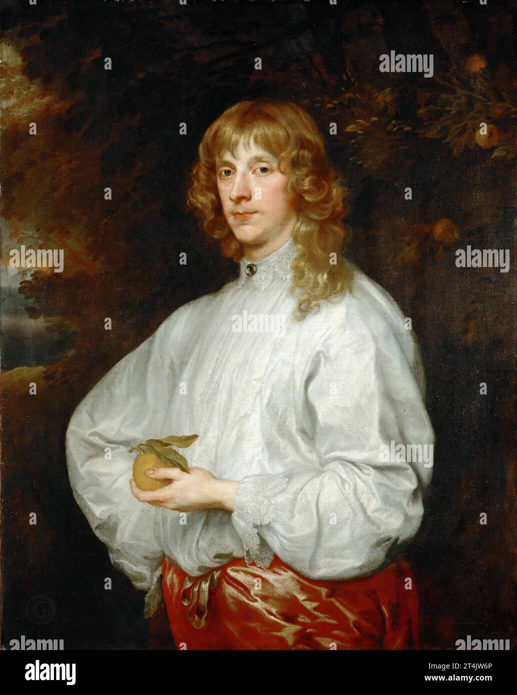 Anthony van Dyck -- James Stuart, IV duca di Lennox e i duca di Richmond (1612-1655) c.1636, 107х84 Foto Stock