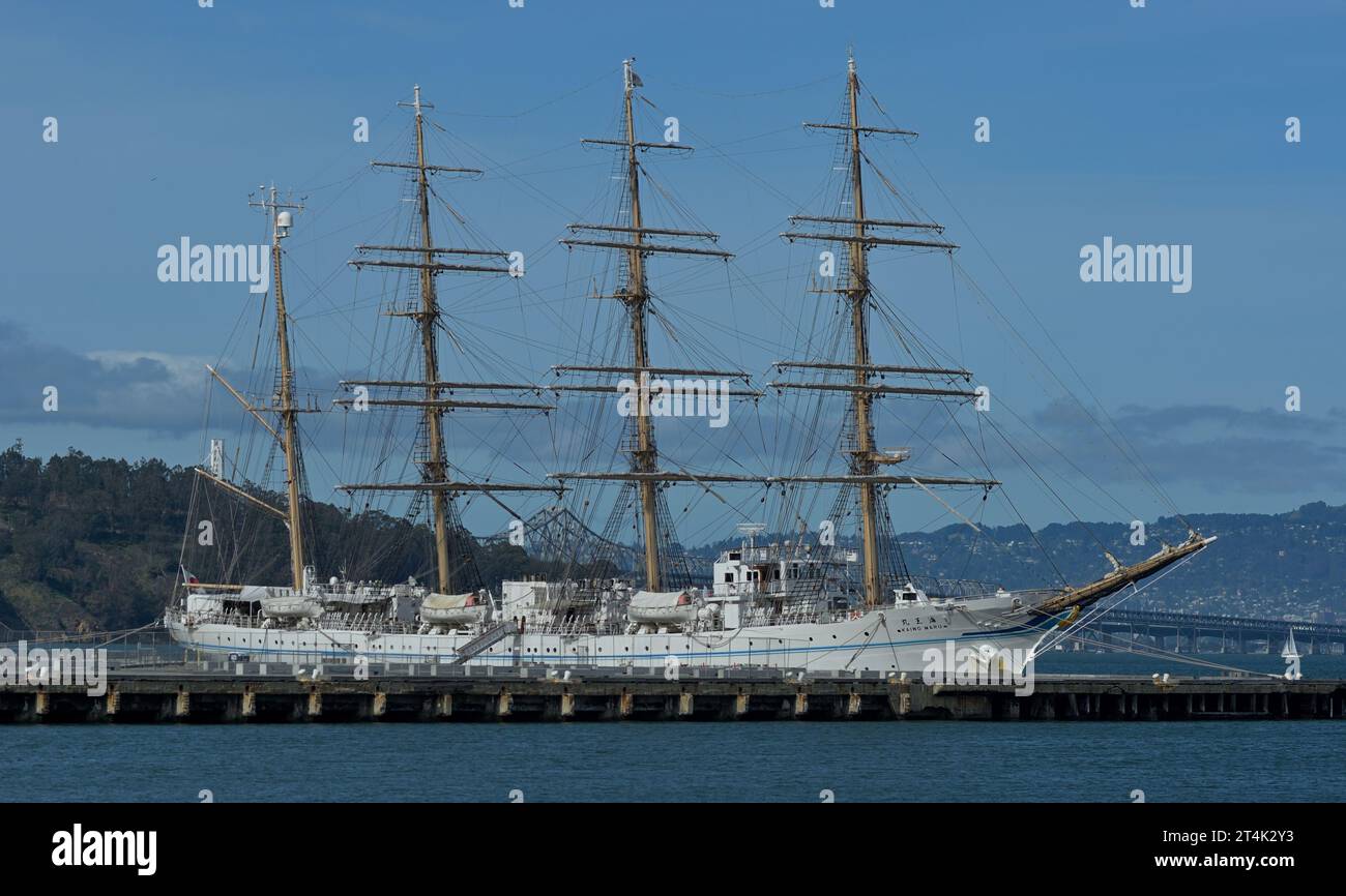 Il Kaiwo Maru barca a vela per visitare il Porto di San Francisco, CA Foto Stock