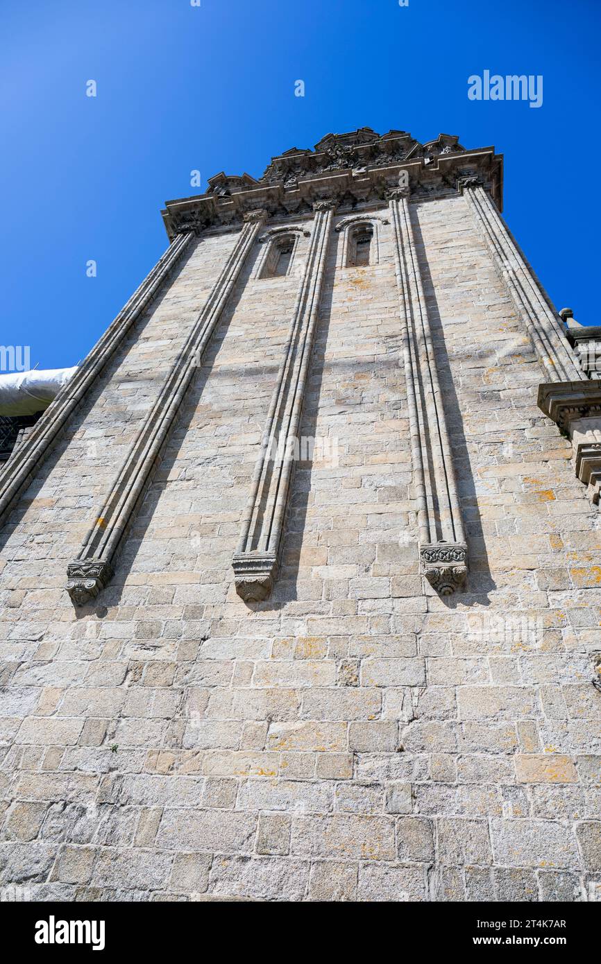 Europa, Spagna, Galizia, Santiago de Compostela, Campanile della Cattedrale di Santiago de Compostela Foto Stock