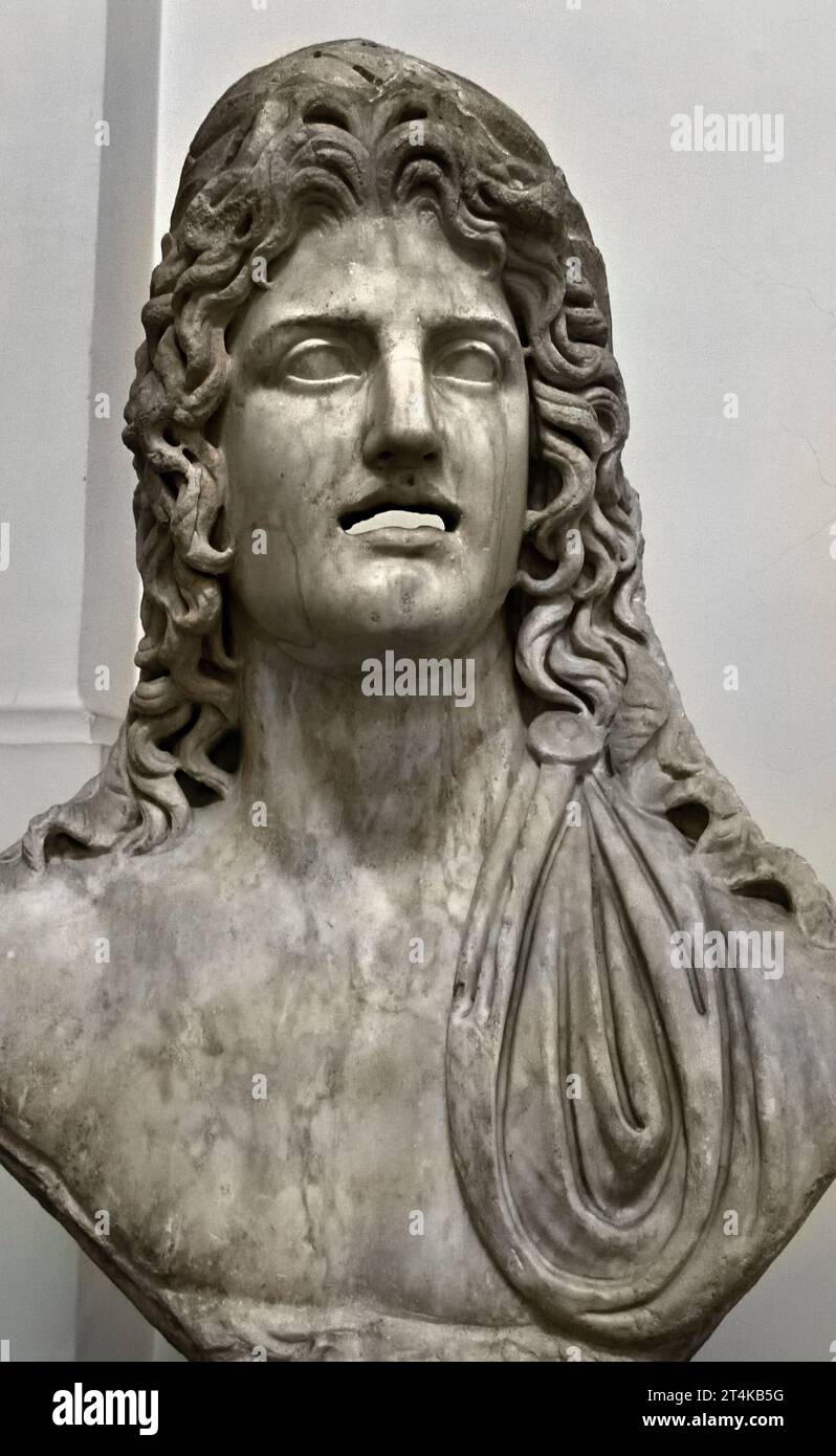 Statua romana, divinità del fiume, parte di una fontana, II secolo d.C. museo Archeologico Nazionale di Napoli Italia. Foto Stock