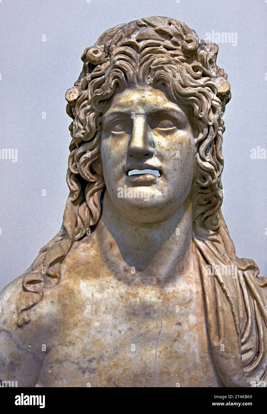 Statua romana, divinità del fiume, parte di una fontana, II secolo d.C. museo Archeologico Nazionale di Napoli Italia. Foto Stock