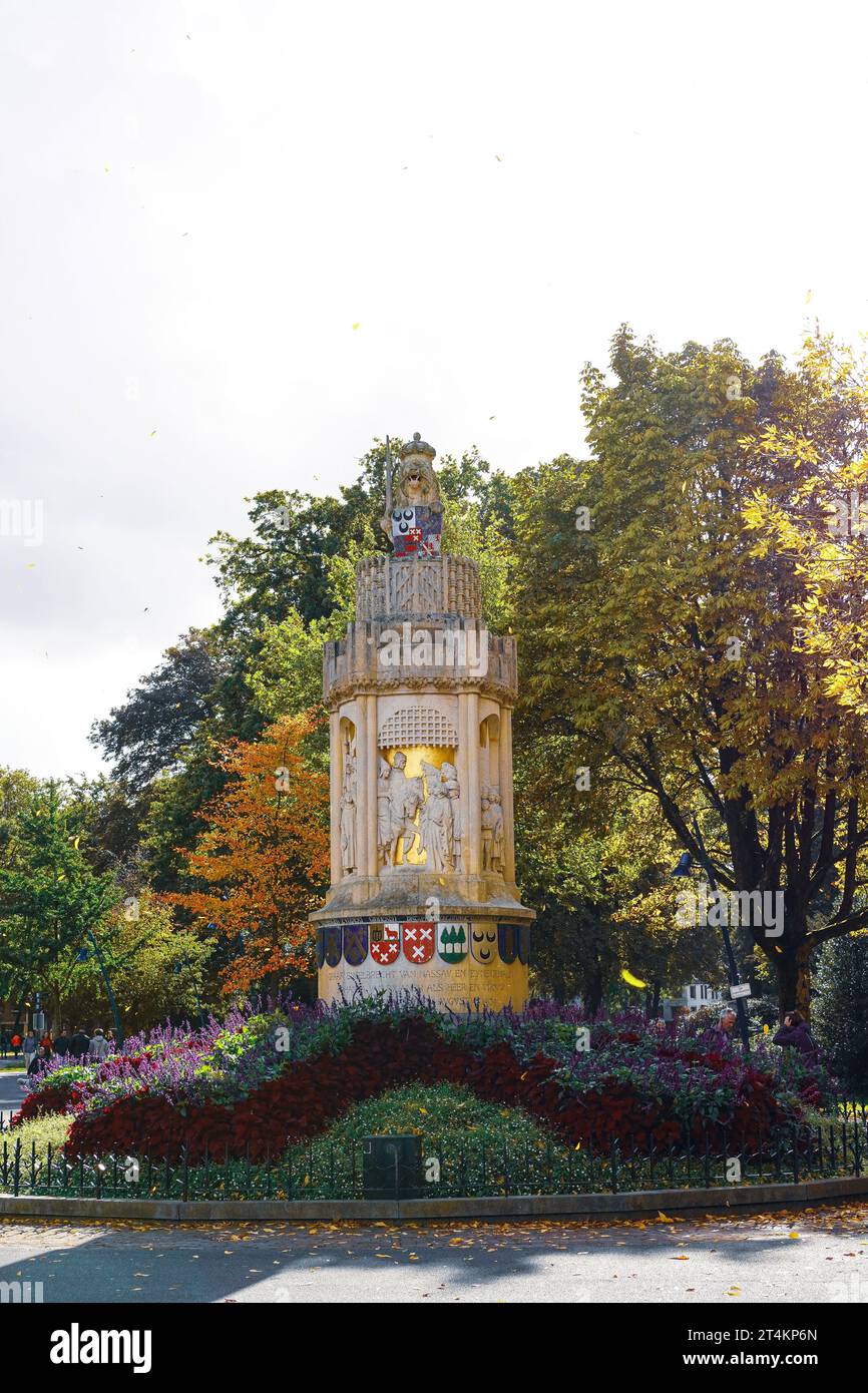 Monumento di Nassau o Baronie (Nassau Baroniemonument) al Park Valkenberg di Breda, Paesi Bassi Foto Stock
