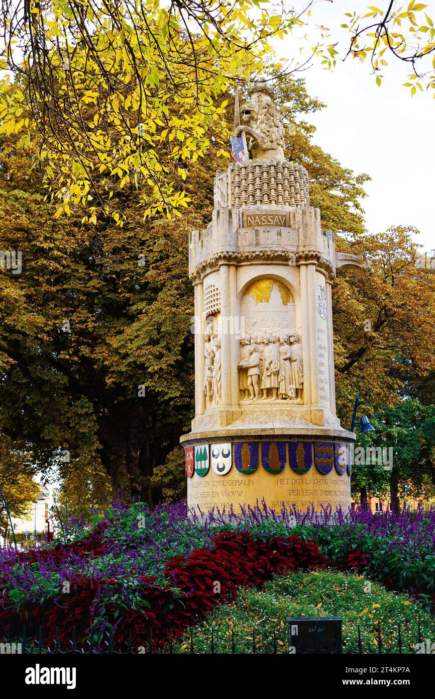 Monumento di Nassau o Baronie (Nassau Baroniemonument) al Park Valkenberg di Breda, Paesi Bassi Foto Stock
