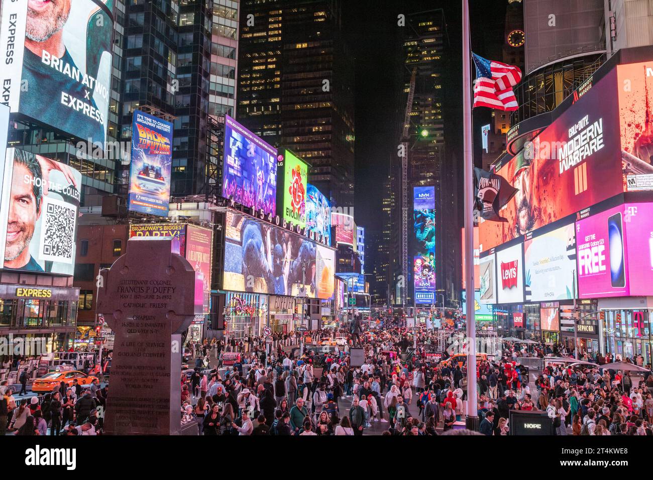 Times Square di New York City, Stati Uniti d'America. Foto Stock