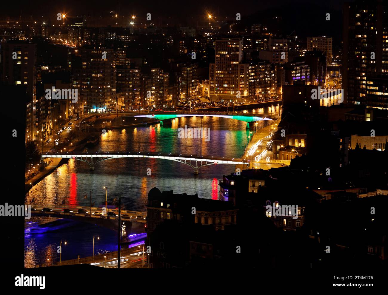 Foto panorama de la ville de liège en Belgique Foto Stock