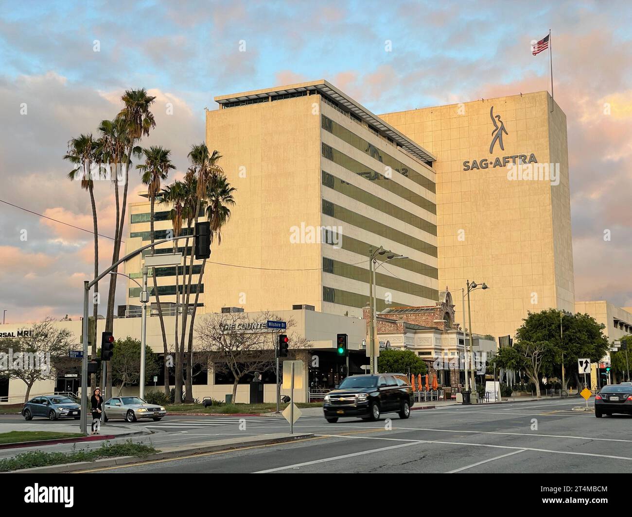 L'edificio SAG-AFTRA su Wilshire Blvd. A Los Angeles, CA Foto Stock