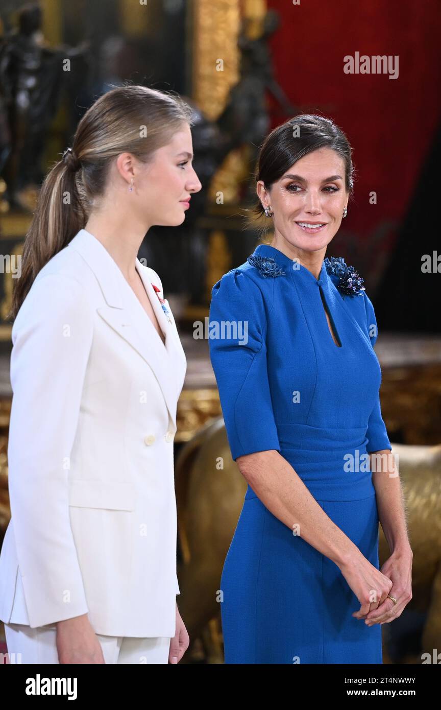 Principessa della corona Leonor di Spagna per la cerimonia della principessa della corona Leonor giurando fedeltà alla costituzione spagnola al Parlamento spagnolo Foto Stock