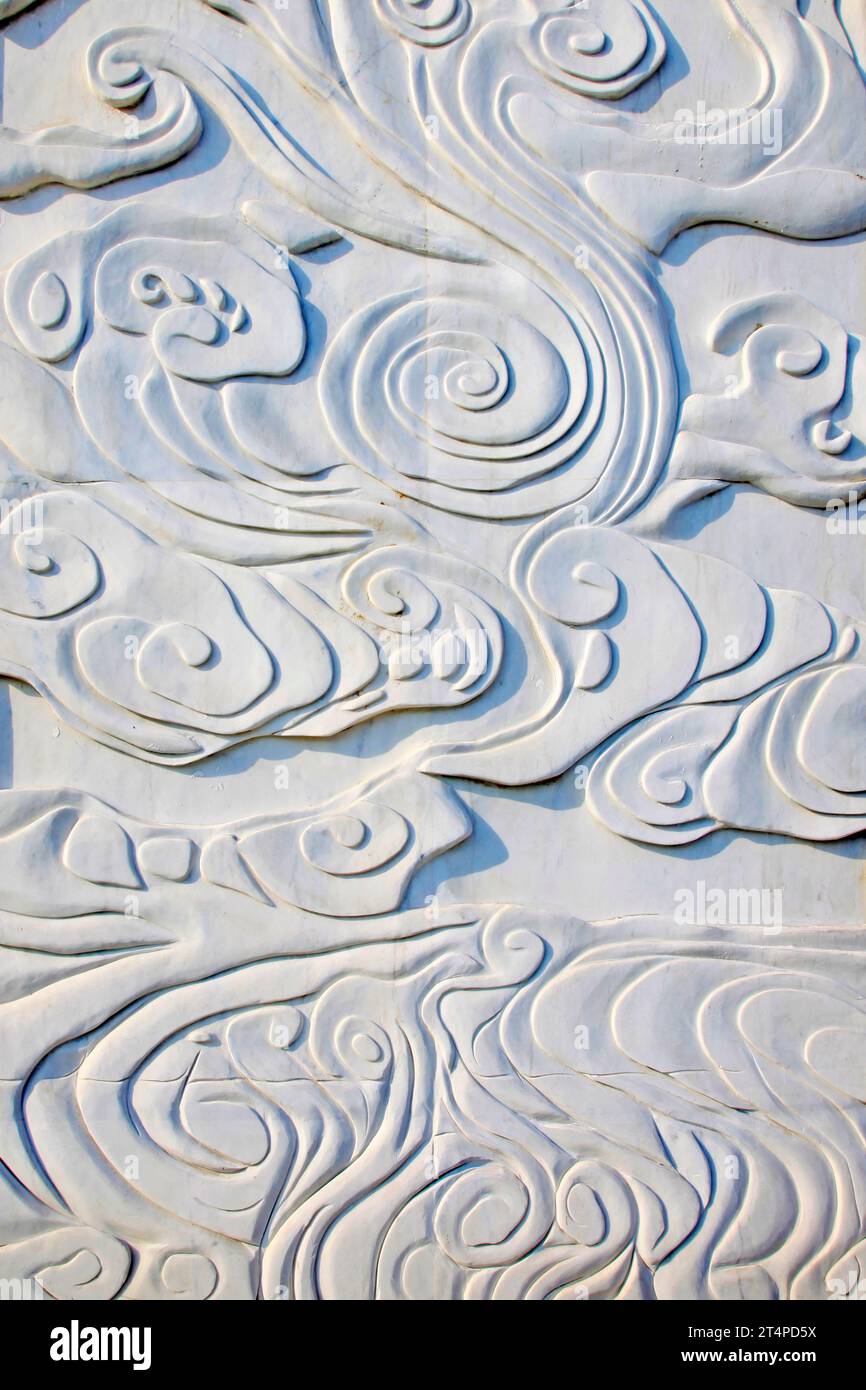 scultura nuvola di marmo bianco Foto Stock