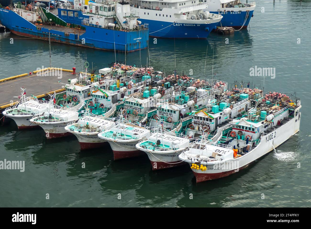 Apia in Samoa: La flotta da pesca Foto Stock