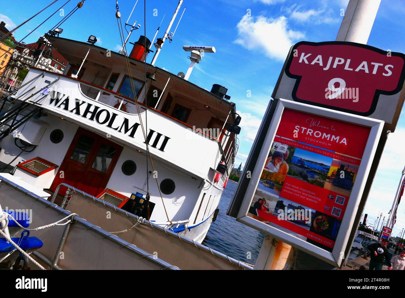 Svezia, Stoccolma, crociera turistica in barca. Foto Stock