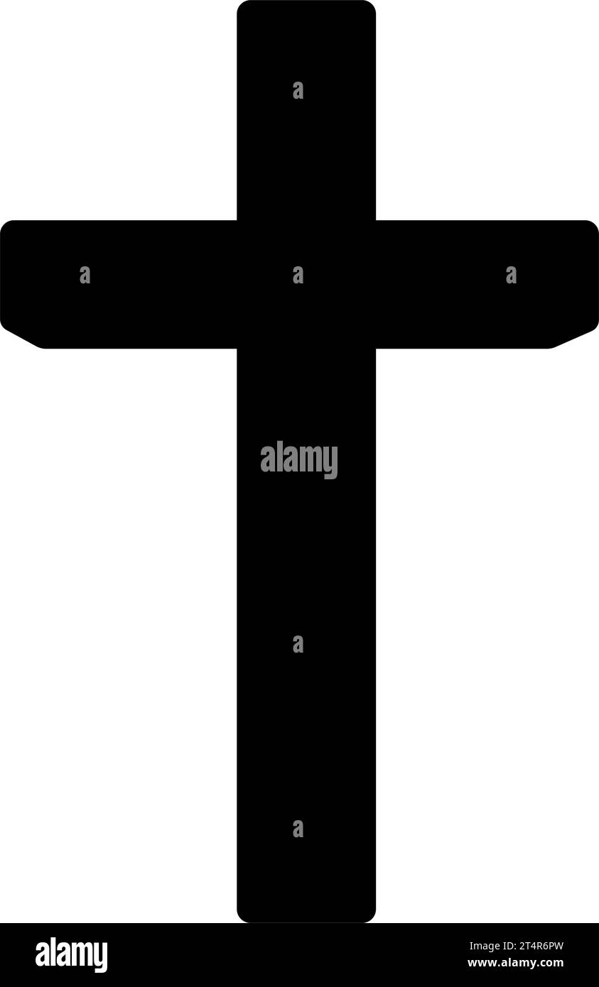 Icona simbolo croce cristiana. Illustrazione vettoriale Illustrazione Vettoriale