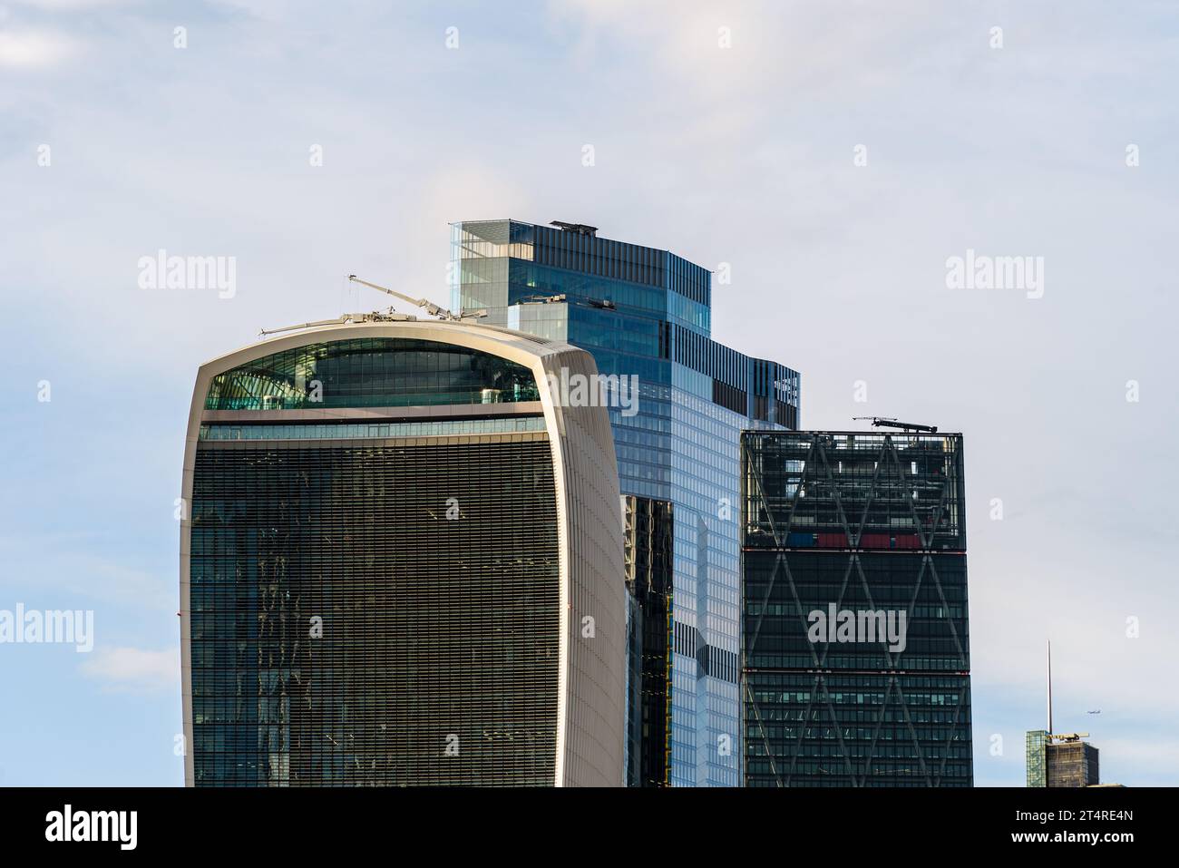 LONDRA, Regno Unito - 26 agosto 2023: Skyline of the City of London. Grattacieli contro il cielo. Foto Stock