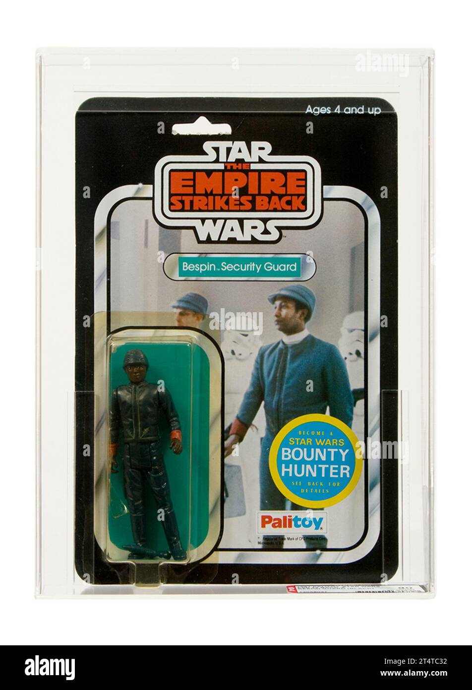 1981 Palitoy Star Wars Empire colpisce indietro 45 Bespin Security Guard (nero) Carded Toy Action Figure AFA 80-Y Near Mint Condition Foto Stock