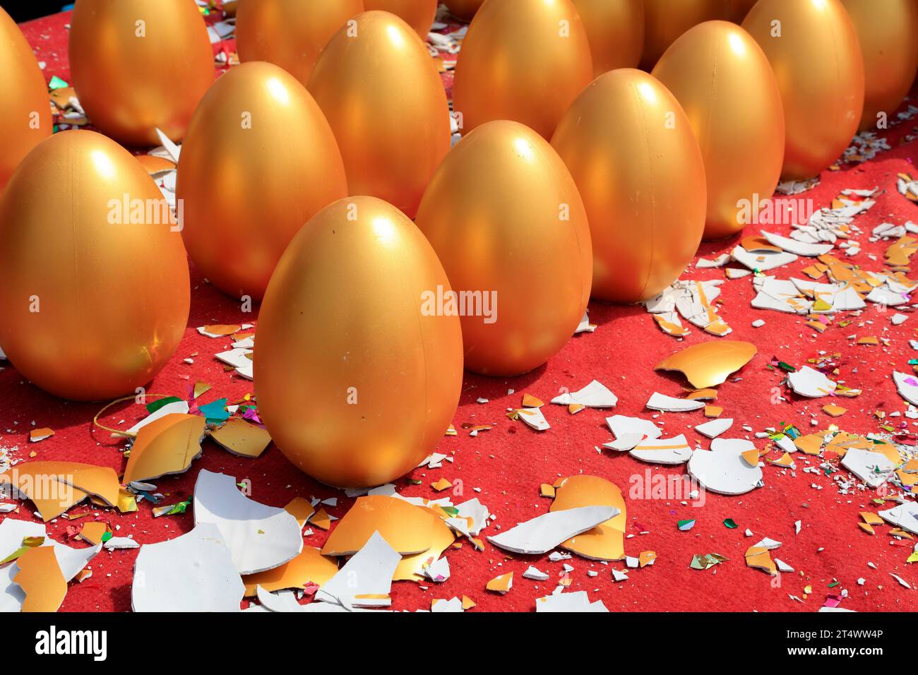uova d'oro fortunate Foto Stock