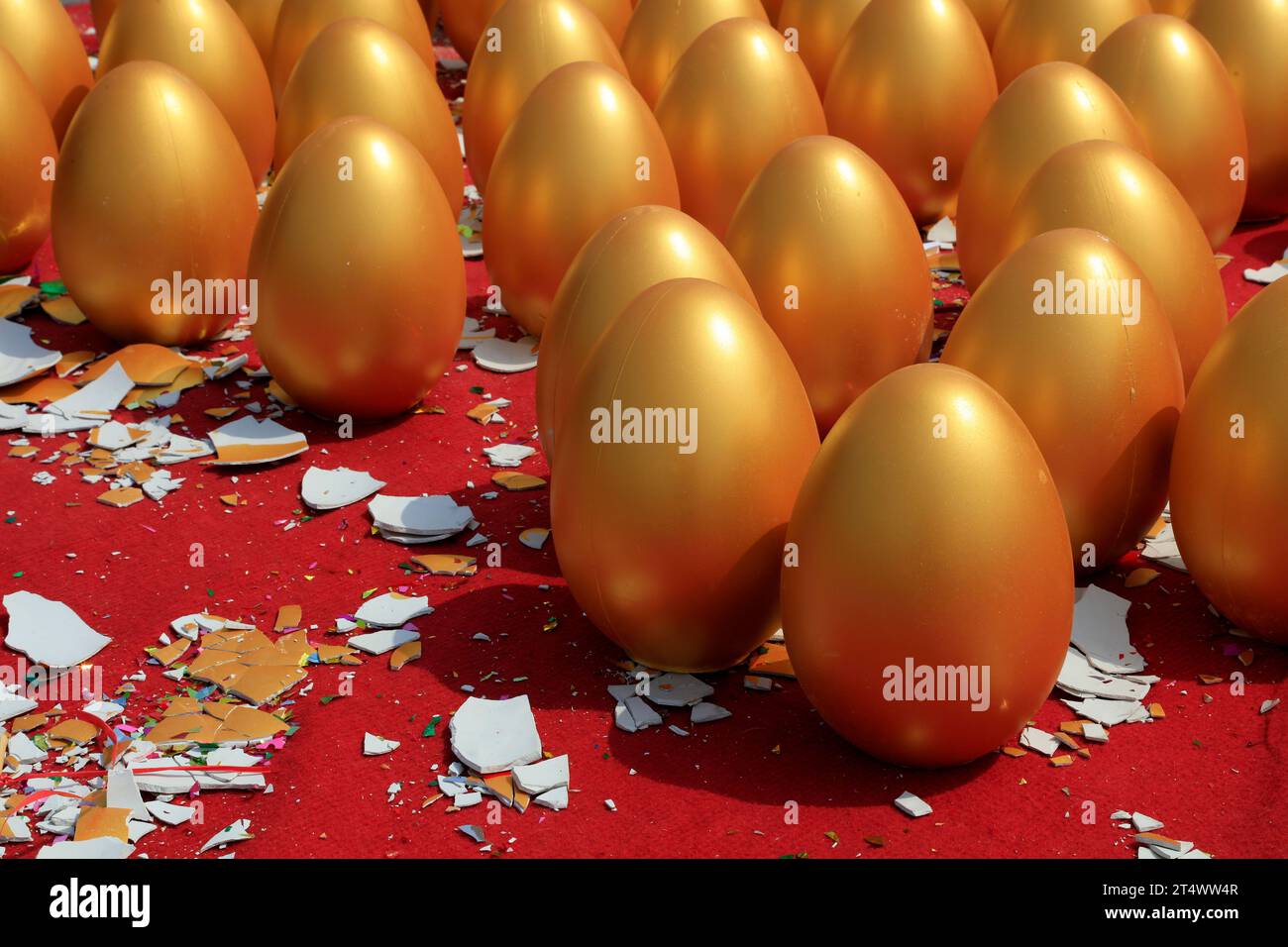 uova d'oro fortunate Foto Stock