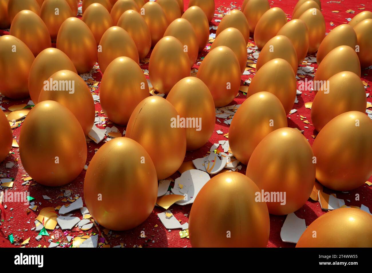 uova d'oro fortunate Foto Stock