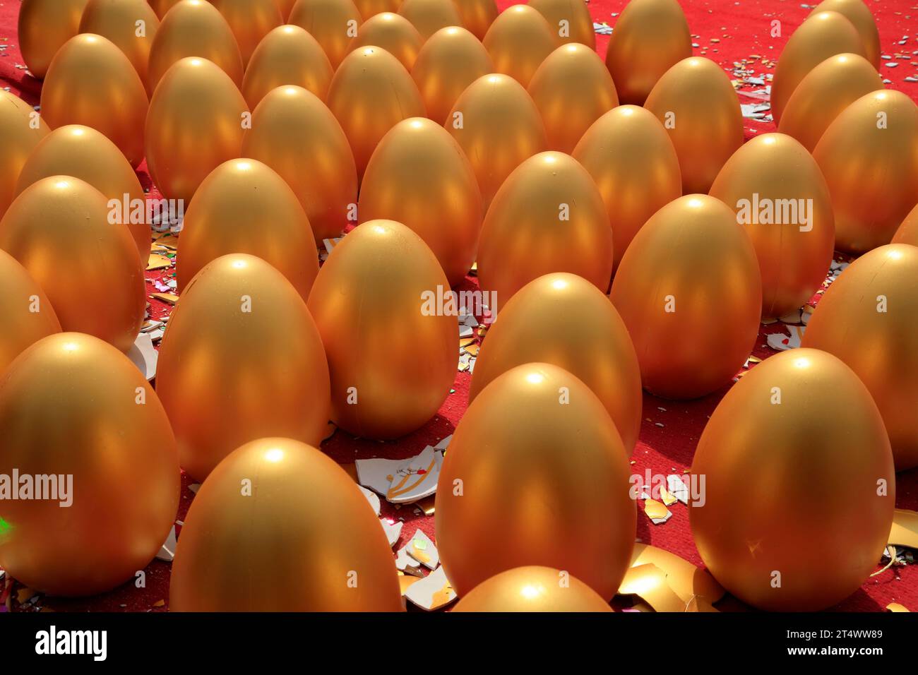 uova d'oro fortunate Foto Stock