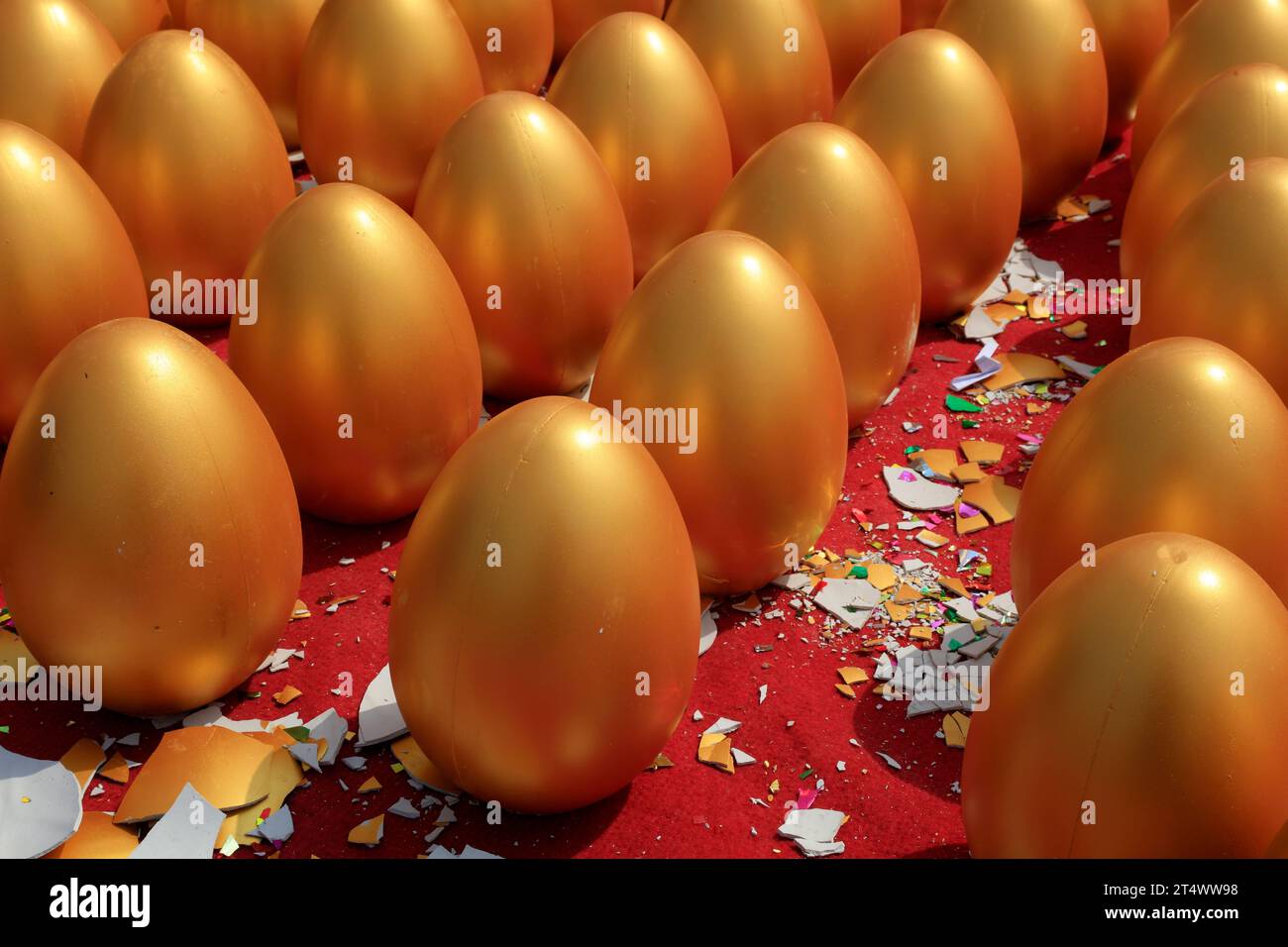 uova d'oro fortunate Foto Stock