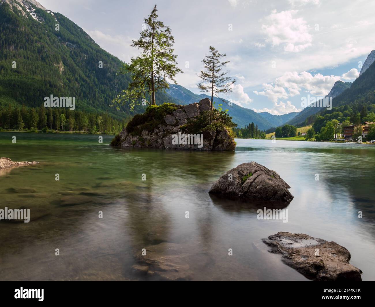 Hintersee nelle Alpi Berchtesgaden Foto Stock