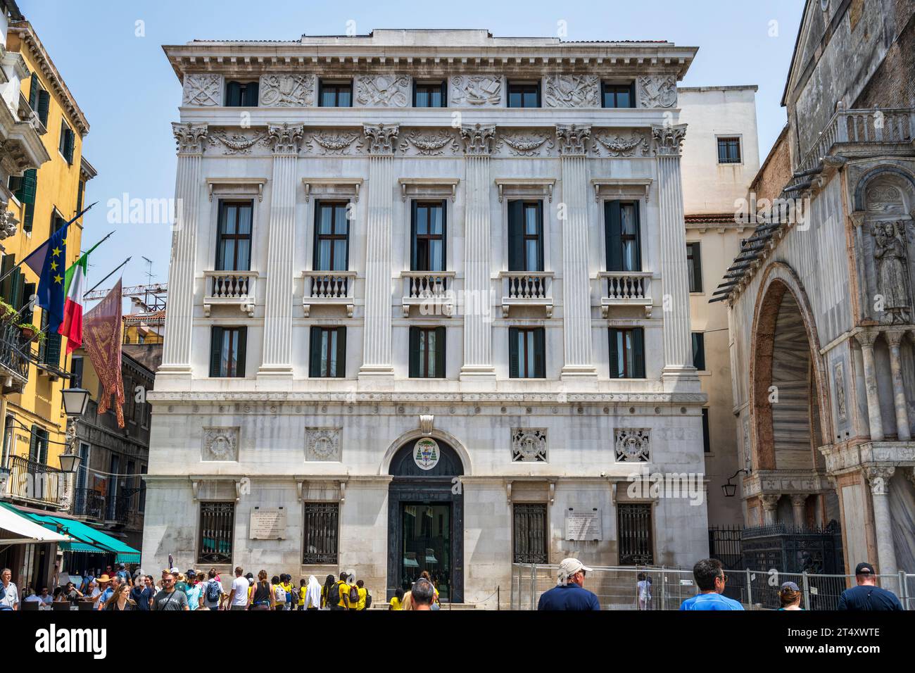 Edificio Patriarcato di Venezia in Piazzetta dei Leoncini adiacente alla Basilica di San Marco a Venezia, regione Veneto, Italia Foto Stock