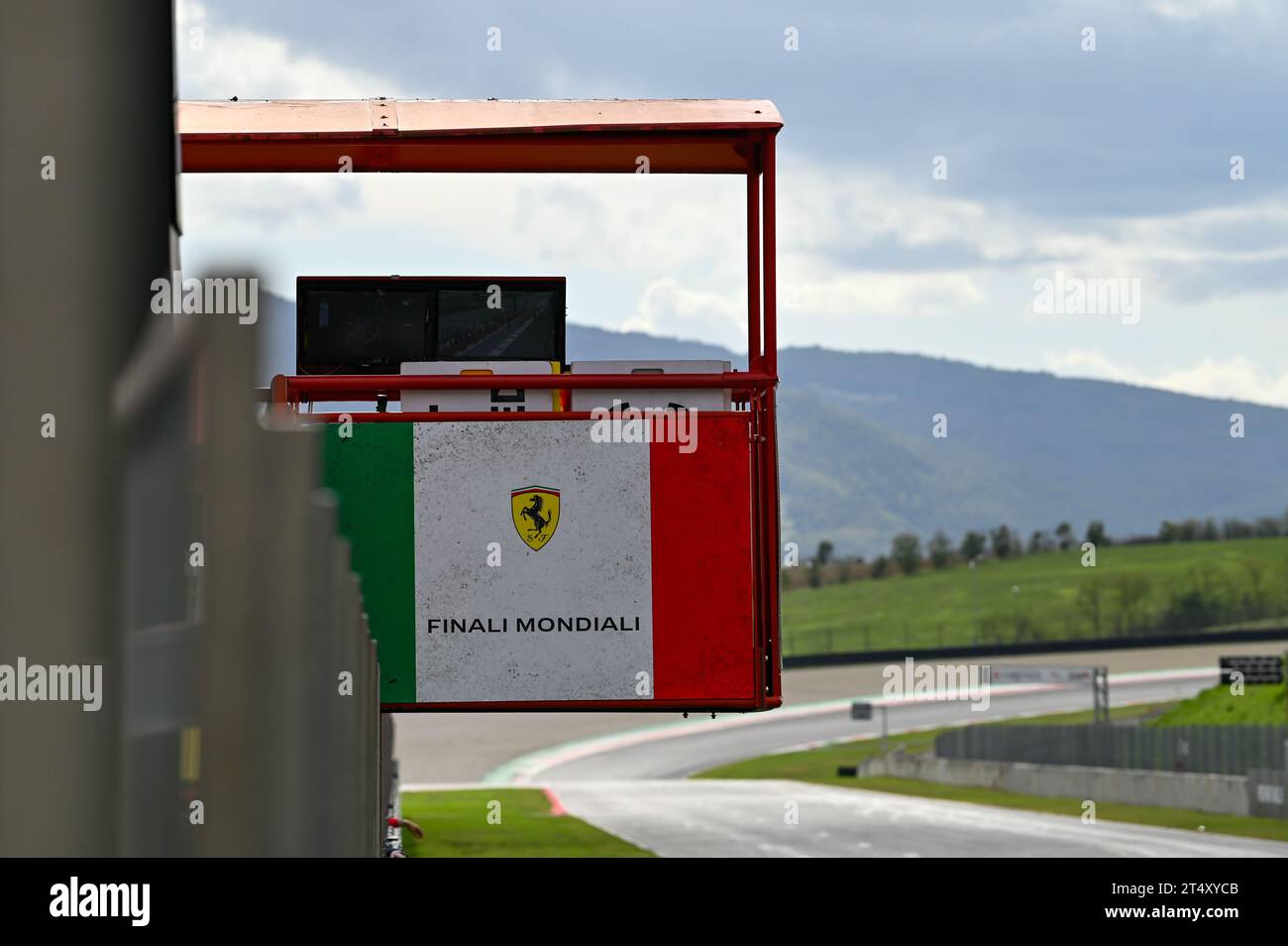 Mugello, Italia. 28 ottobre 2023. Dettaglio finali Mondiali durante le finali del mondo Ferrari 2023, gara della Ferrari Challenge Cup in Mugello, Italia, ottobre 28 2023 credito: Agenzia fotografica indipendente/Alamy Live News Foto Stock