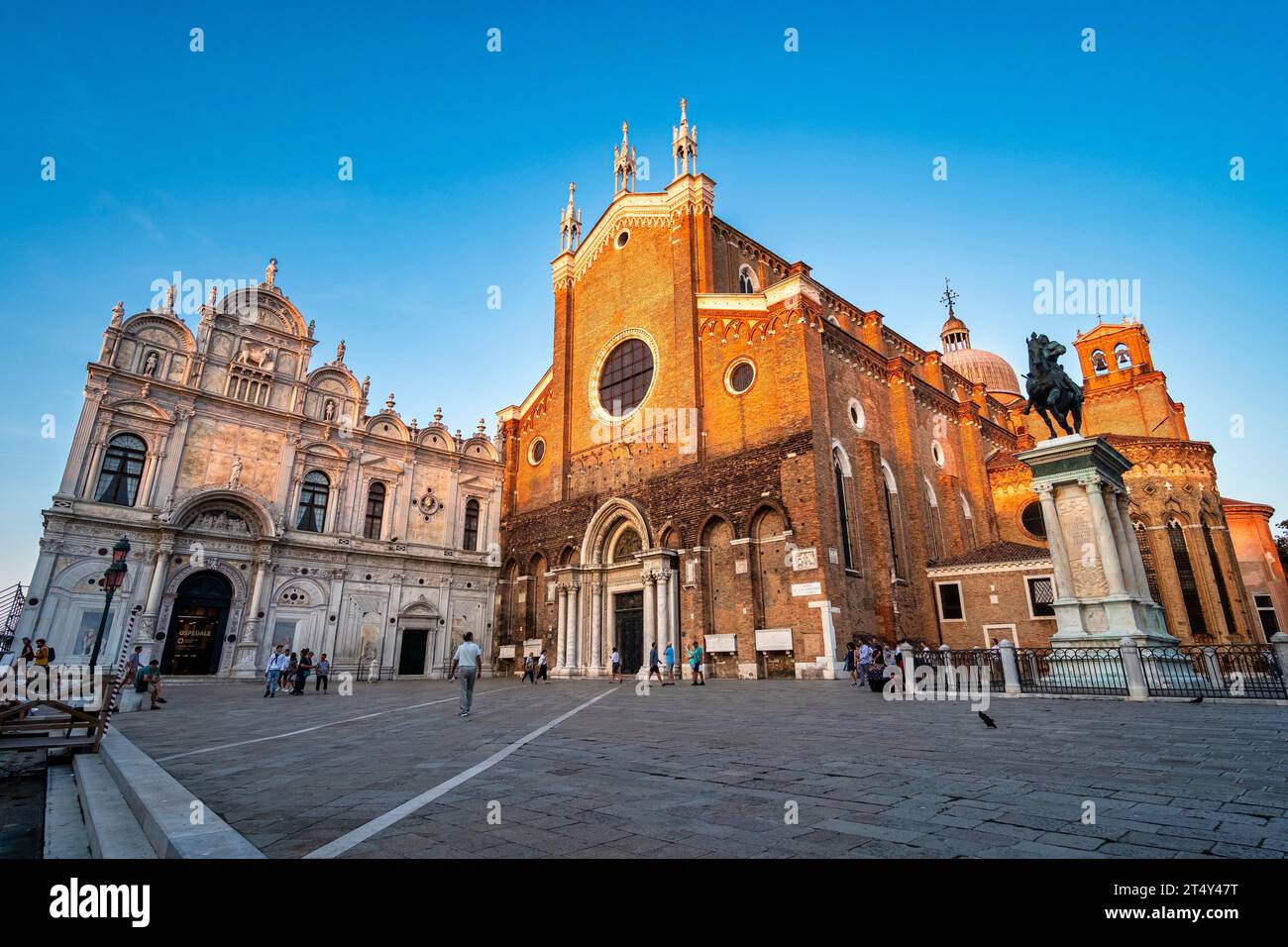 Ospedale civile SS e Basilica Santi Giovanni e Paolo, Venezia, Italia Foto Stock