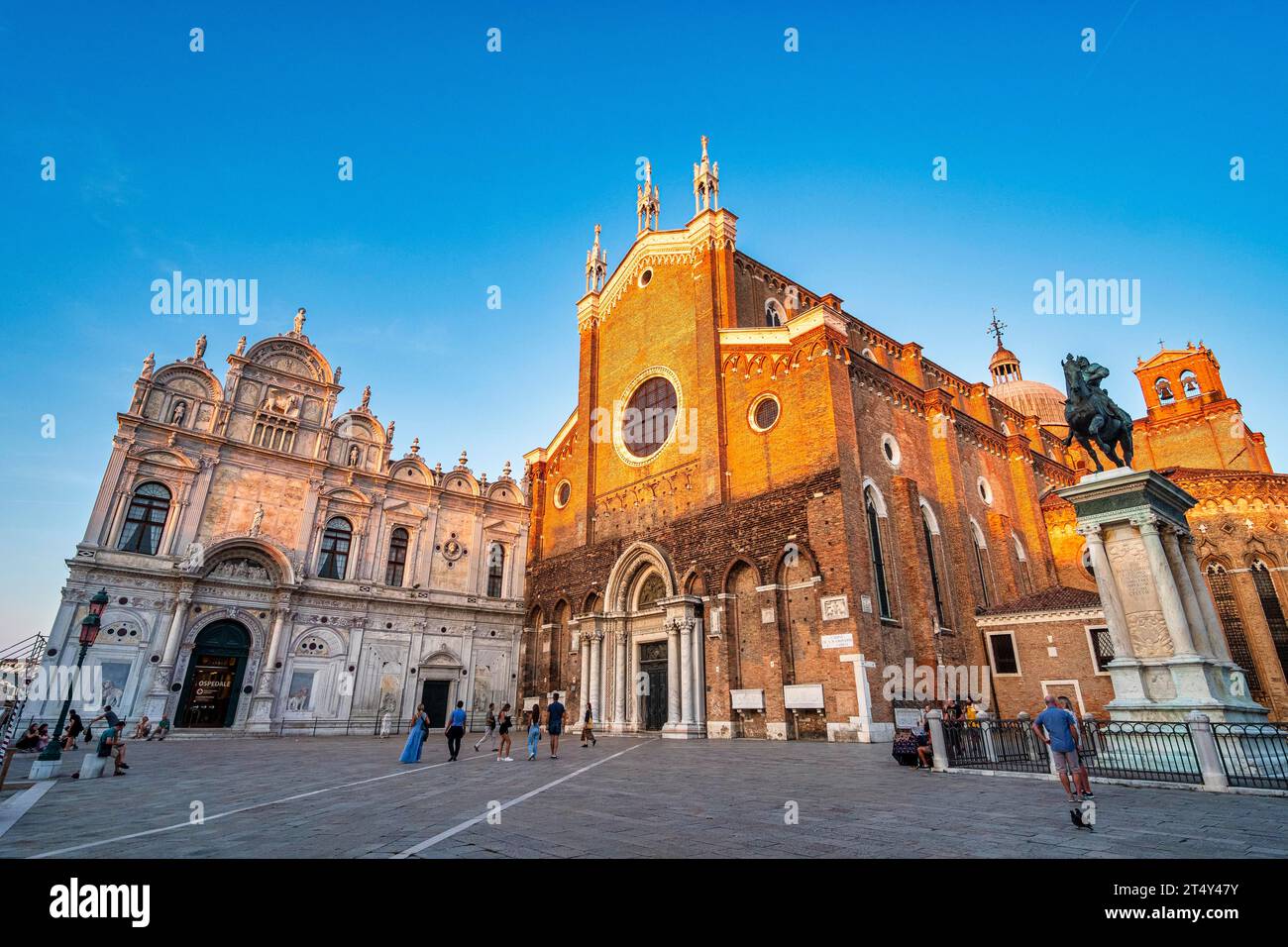 Ospedale civile SS e Basilica Santi Giovanni e Paolo, Venezia, Italia Foto Stock